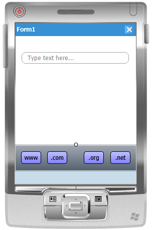 Visual Studio Form with Bee Mobile Keyboard