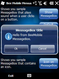 MessageBox screen