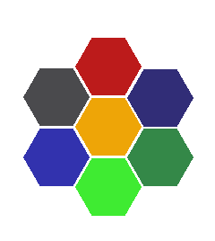Hexagonal menu - image mask
