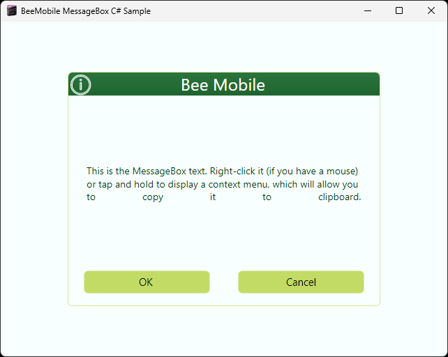 MessageBox preview