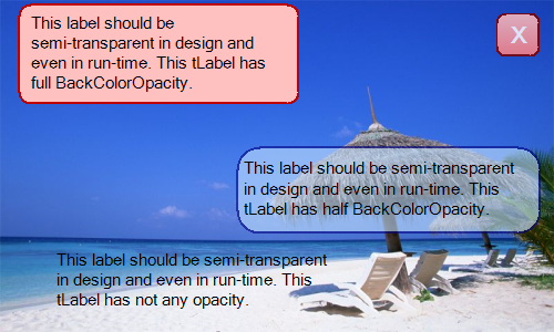 TLabel preview