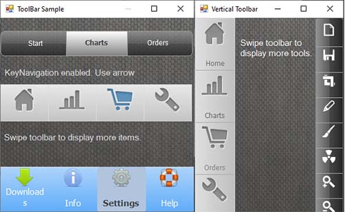 ToolBar preview