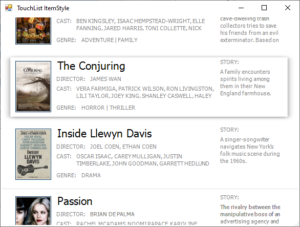 TouchList preview