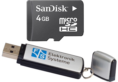 Micro SD card and USB storage