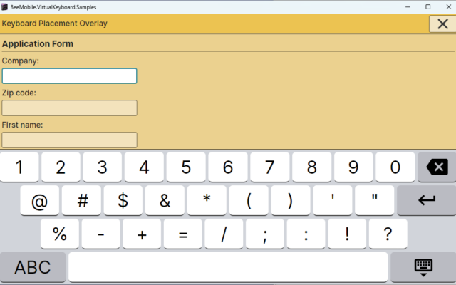 Virtual Keyboard with symbol keys Virtual Keyboard with symbol keys