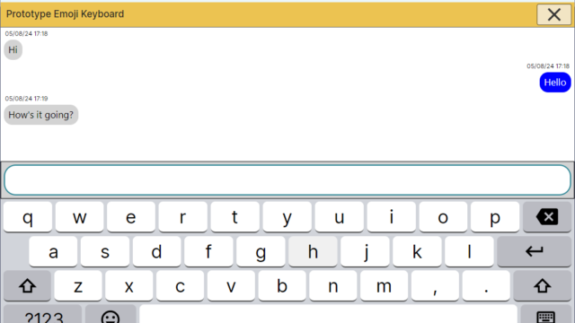 Virtual Keyboard use case demonstration: chat application