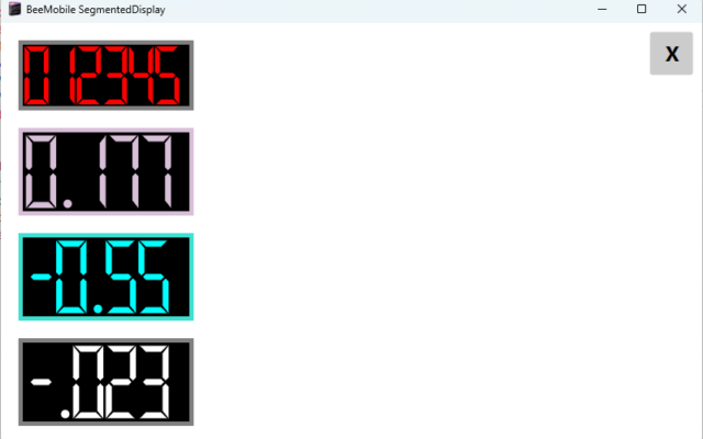 Segmented Display - variuos colors